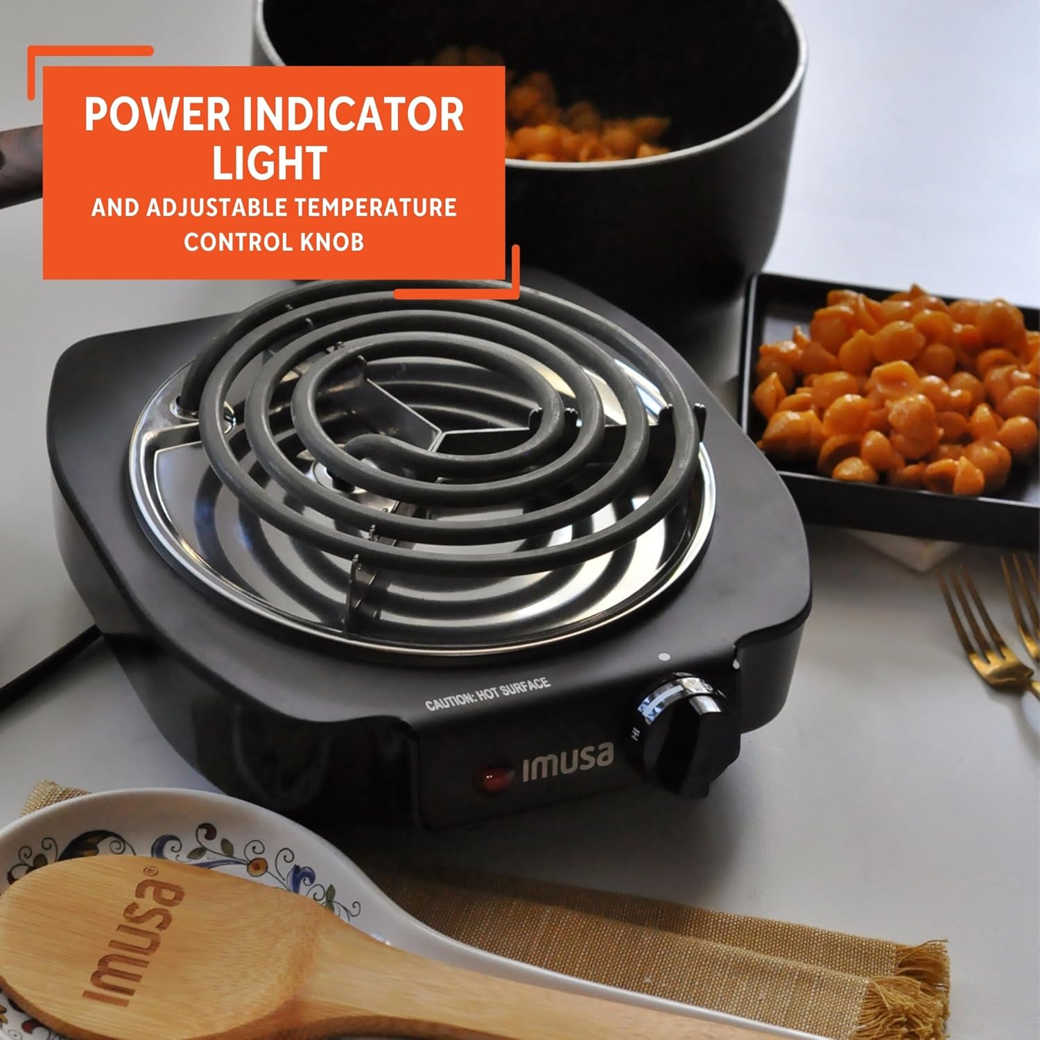 IMUSA Single Electric Burner, Black - Image 5