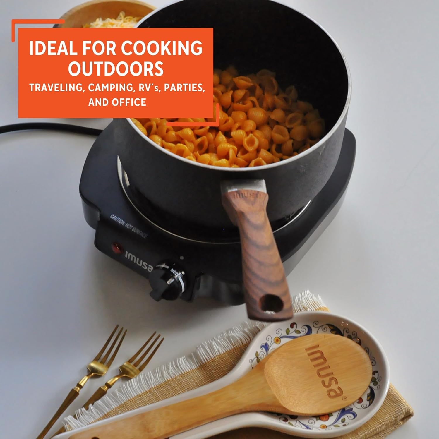 IMUSA Single Electric Burner, Black - Image 7