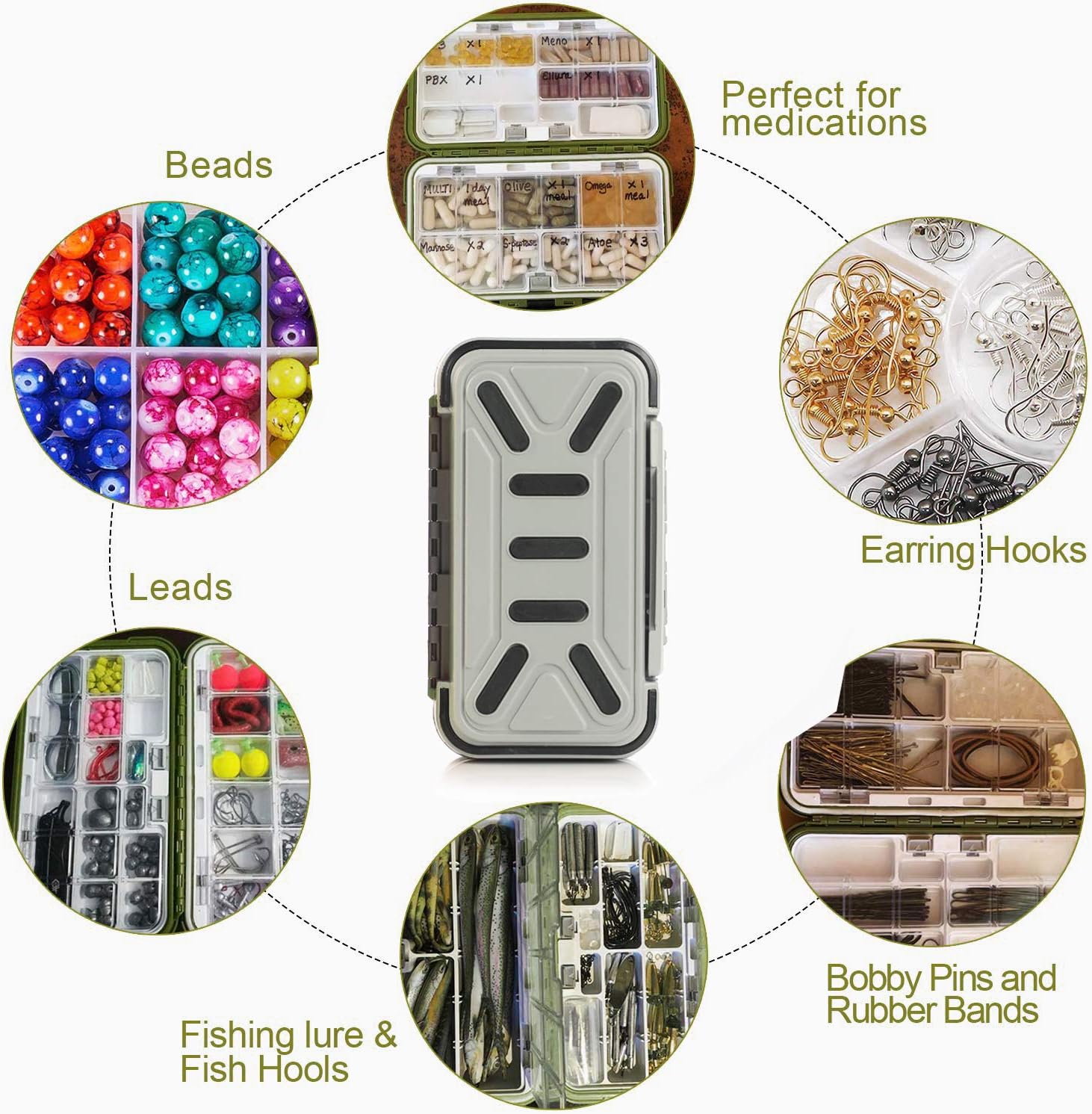 YUKI Fishing Lure Boxes, Bait Storage Case Fishing Tackle Storage Trays Accessory Boxes Thicker Plastic Hooks Organizer for Vest Casting Fly Fishing - Image 3