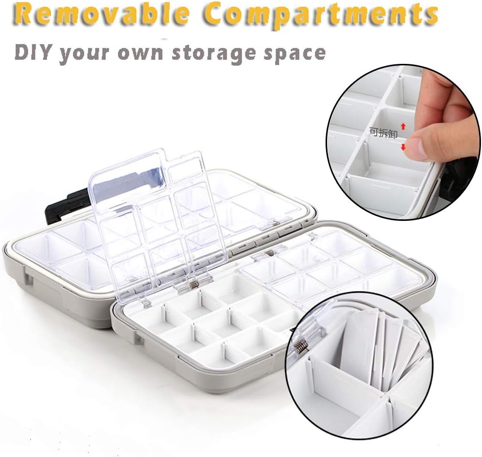 YUKI Fishing Lure Boxes, Bait Storage Case Fishing Tackle Storage Trays Accessory Boxes Thicker Plastic Hooks Organizer for Vest Casting Fly Fishing - Image 5