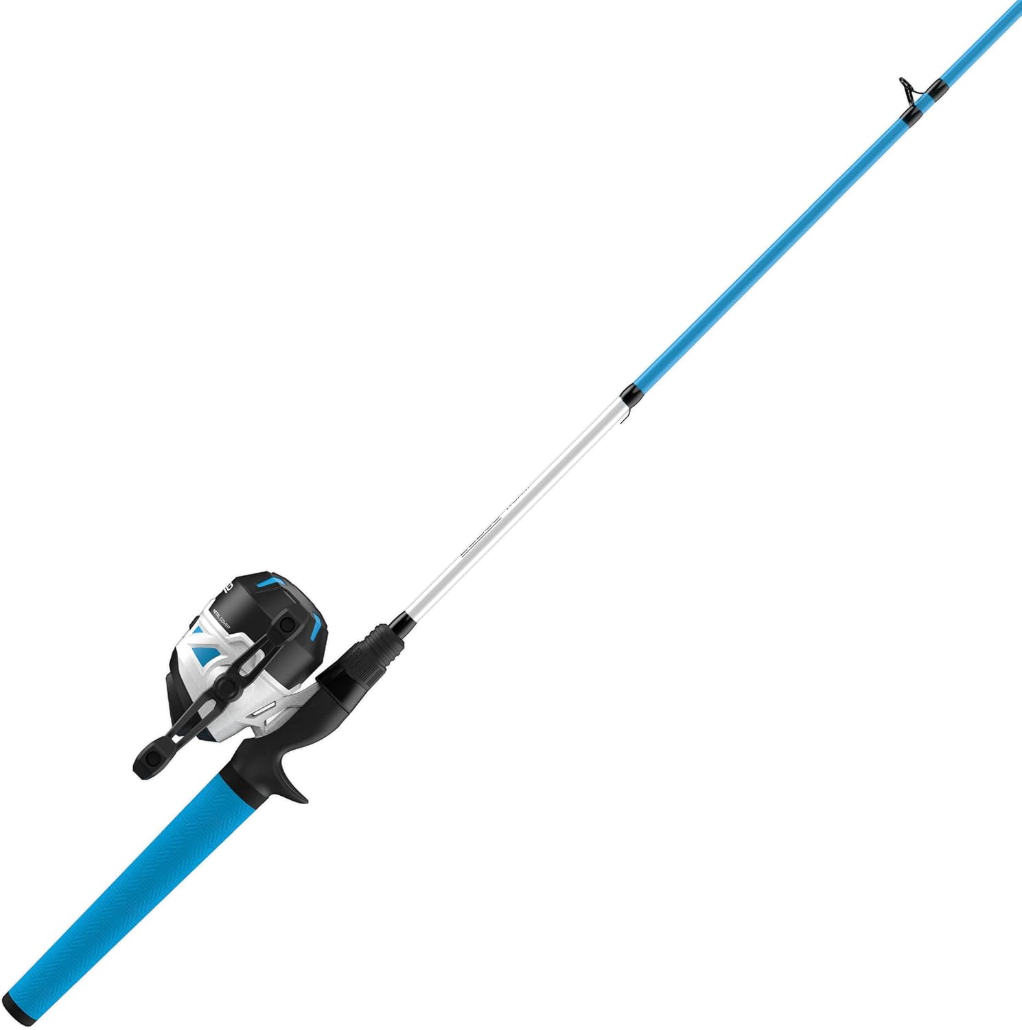 Zebco Roam Spincast Reel and Fishing Rod Combo, 6-Foot Fiberglass Rod with ComfortGrip Rod Handle, All-Metal Gear Fishing Reel with Soft-Touch Handle Knobs, 30, Blue, 2-Piece