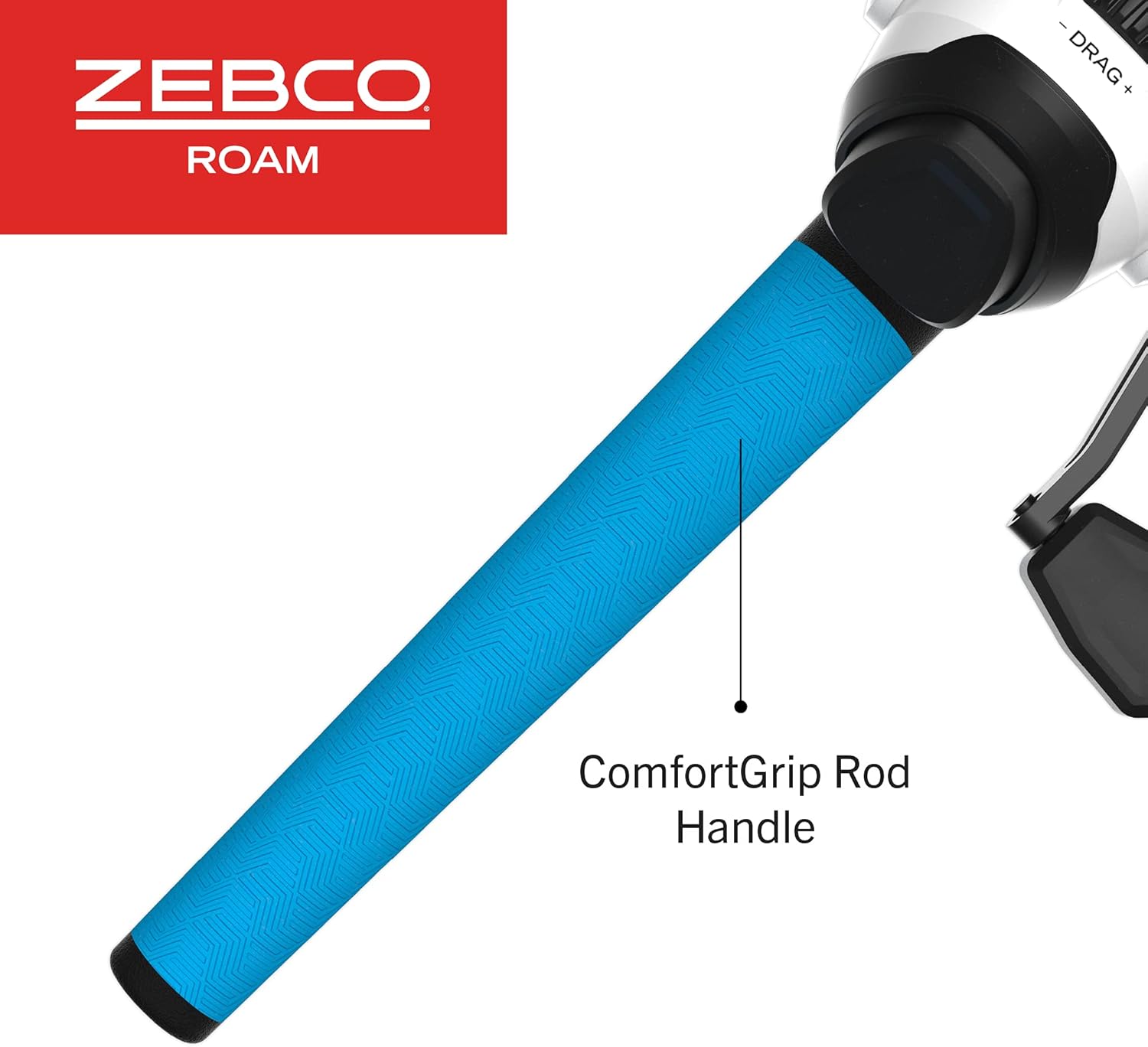 Zebco Roam Spincast Reel and Fishing Rod Combo, 6-Foot Fiberglass Rod with ComfortGrip Rod Handle, All-Metal Gear Fishing Reel with Soft-Touch Handle Knobs, 30, Blue, 2-Piece - Image 6